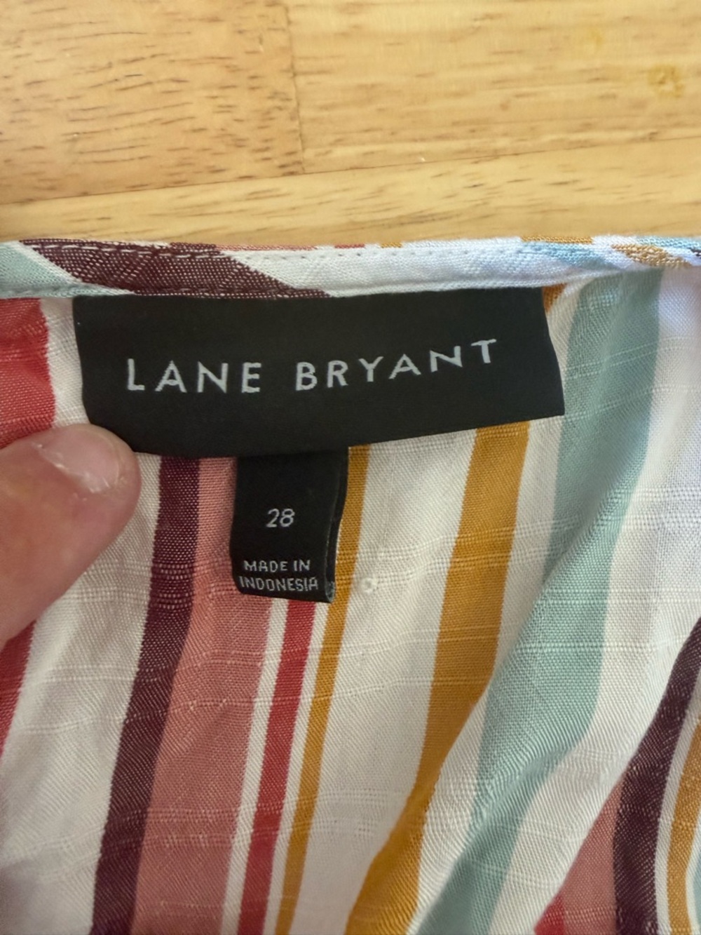 Lane Bryant Multicolor Striped Top - Pastel Stripe